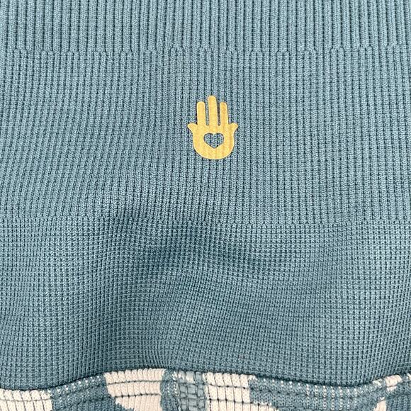 Spiritual Gangster Love Sculpt Jacquard Leggings Coastal Floral Blue Daisy M/L - Picture 3 of 8